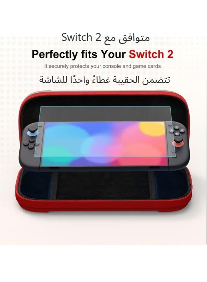 STARTRC GAMES Carrying Case Compatible with Nintendo Switch 2 2025, with 12 Game Card Slots & 1 Screen Protector, Portable Hard Shell Storage Bag for Switch 2 Accessory - Image 2