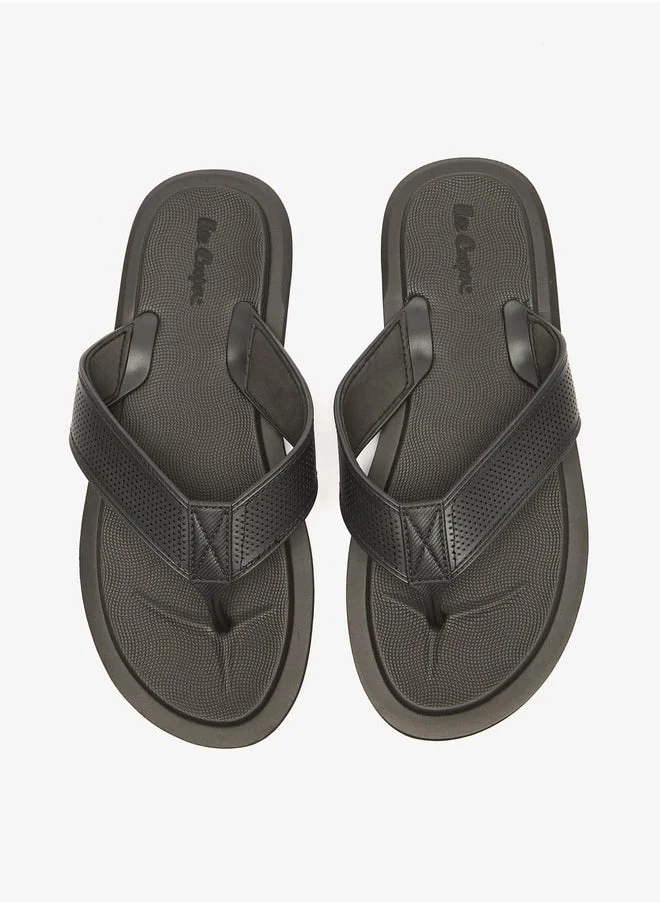 لي كوبر Men's Logo Detail Flip Flops