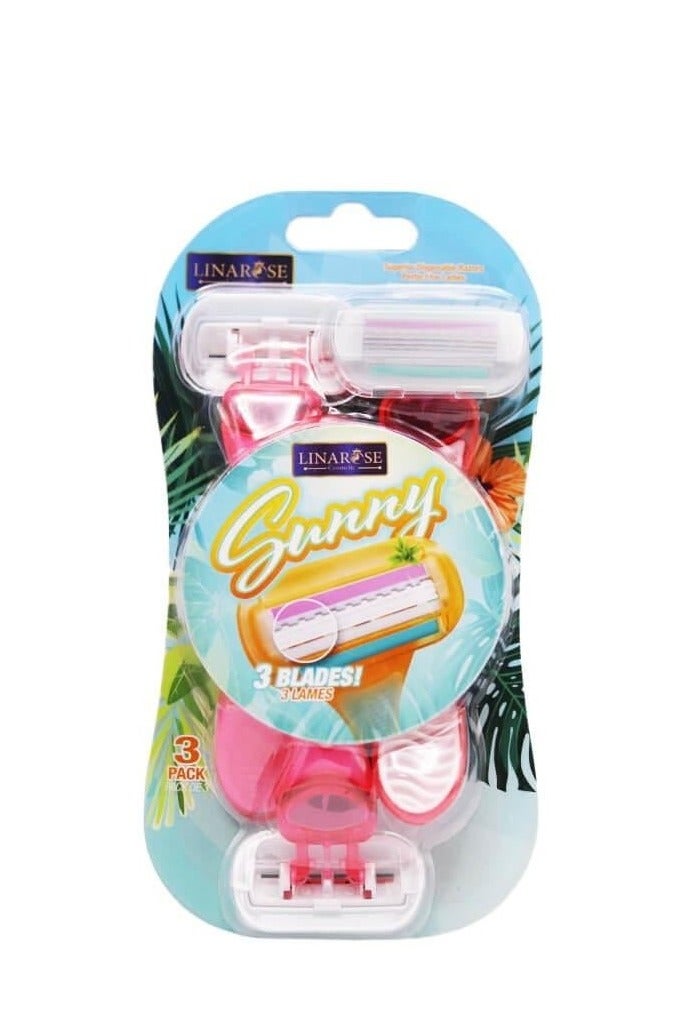LINAROSE  Refia Plus Women’s Razor with Aloe Vera  3 pcs Multi color - Image 1