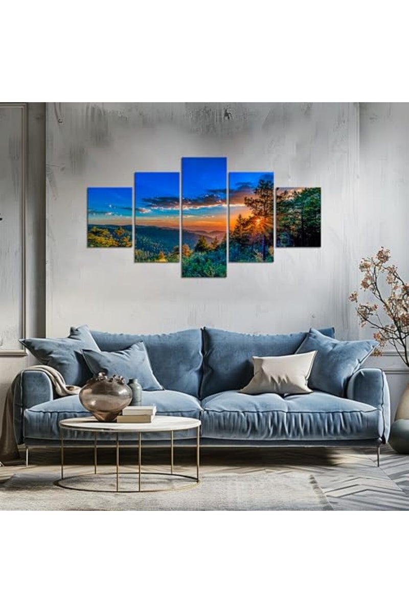Artbrush Tower New Mexico Mountains Sunset Canvas Wall Art - Image 2