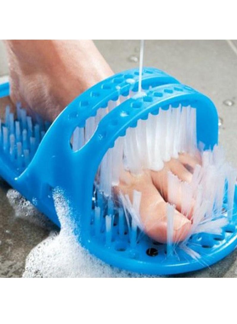 Easy Feet فرشاة تدليك القدم البلاستيكية لإزالة الجلد الميت حذاء حمام مع فرشاة أداة تنظيف القدم المنزلية باللون الأزرق - Image 3