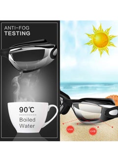 Halamine 5-in-1 Anti-Fog Swimming Goggles,Goggles for Swimming Kit，Swimming Goggles ， Nose Clip, Earplugs, Swim Cap and Case  - Image 3