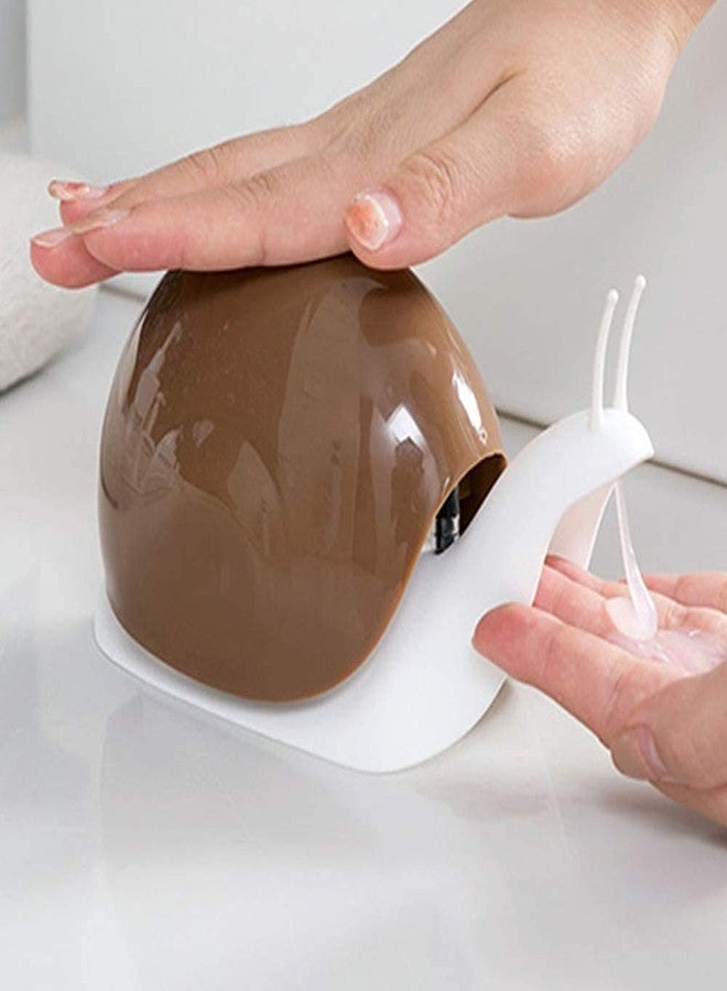 Birvan Snail-Shape Liquid Soap Dispenser-120ml Portable Snail Shape Liquid Soap Dispenser Hand Wash Dispenser Pump Push-Type Shampoo Dispenser for Home Office Hotel Bathroom - Image 1