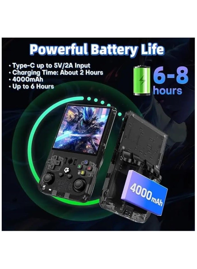YJ R36 MAX Retro Handheld Game Console 64GB, 3.5" IPS Screen Portable Linux Gaming Console, Built-in Retro Games, Supports PSP, PS1, N64, Dreamcast, GBA, SNES, NES, Arcade & WiFi - Image 3