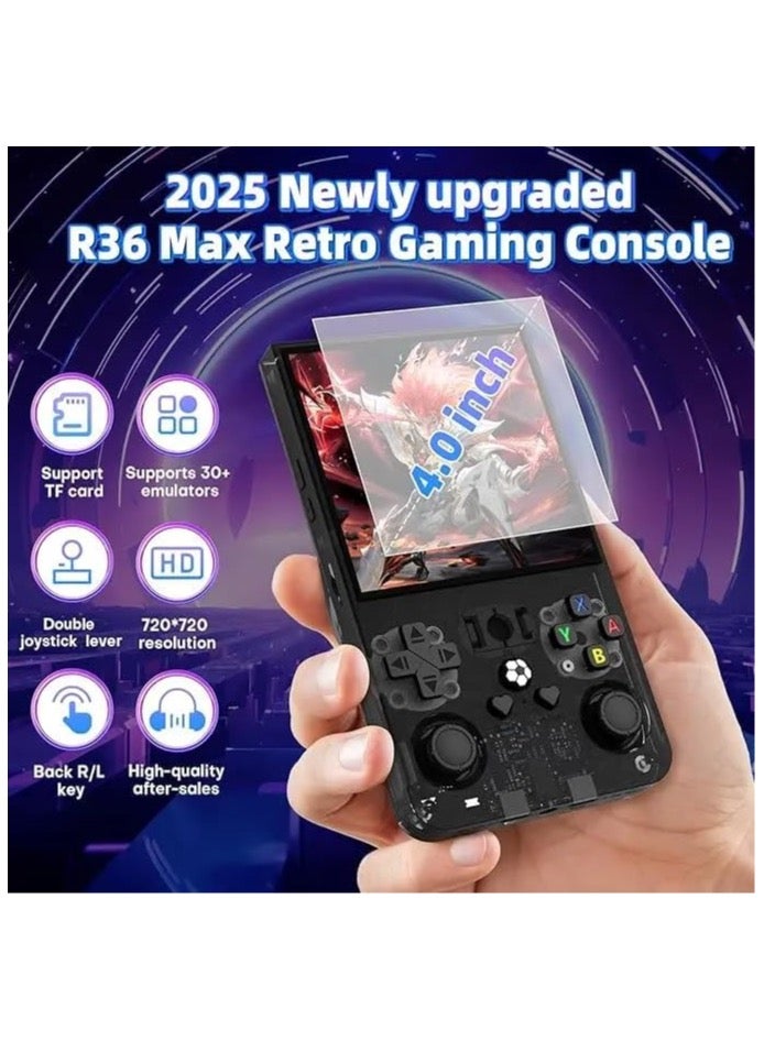 YJ R36 MAX Retro Handheld Game Console 64GB, 3.5" IPS Screen Portable Linux Gaming Console, Built-in Retro Games, Supports PSP, PS1, N64, Dreamcast, GBA, SNES, NES, Arcade & WiFi - Image 2