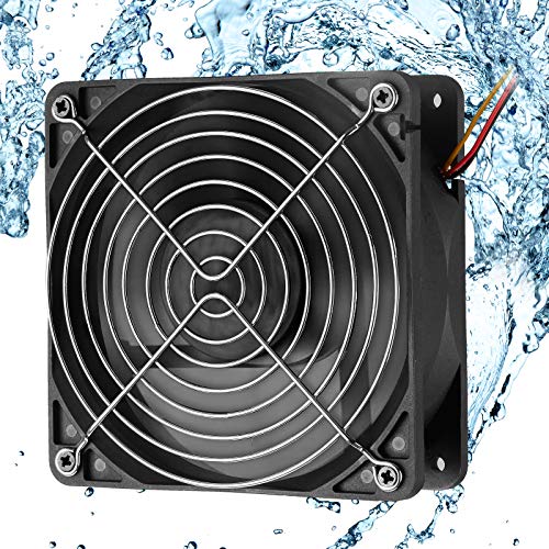 PANO-MOUNTS IP67 Waterproof 120mmx38mm 12V DC Cooling Fan High Speed 3500RPM RV Ventilation Exhaust 3-Pin Fan - Image 1