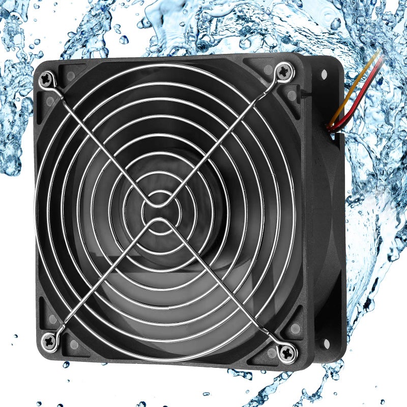 PANO-MOUNTS IP67 Waterproof 120mmx38mm 12V DC Cooling Fan High Speed 3500RPM RV Ventilation Exhaust 3-Pin Fan - Image 5