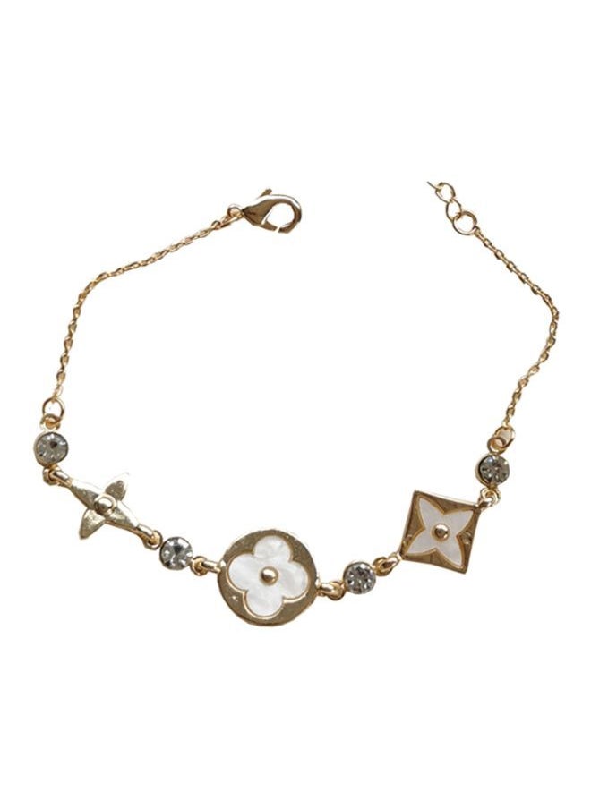 NIBEMINENT - Sliver Four-Leaf Clover Bracelet - Image 1