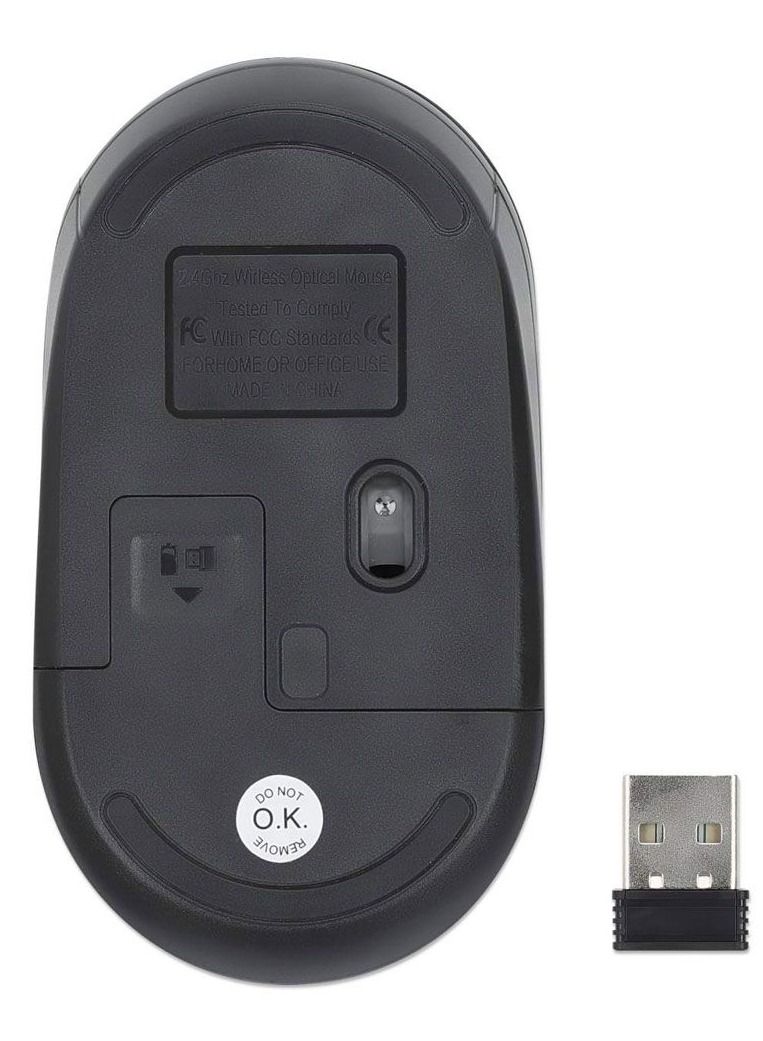 مانهاتن منهاتن ماوس لاسلكي أوبتيكال Performance III 1000DPI USB - أسود - Image 4