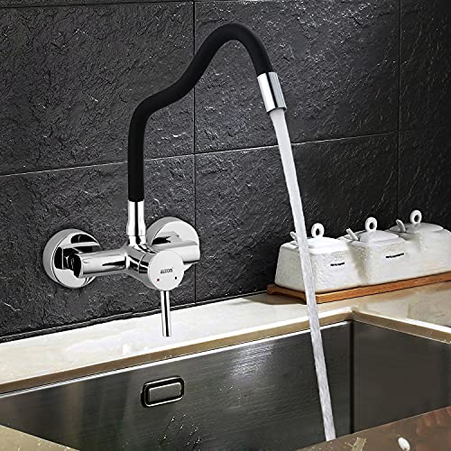ALTON LEO12131 Brass, Single Lever Sink Mixer with Flexible Swivel Spout, Chrome Finish - Image 3