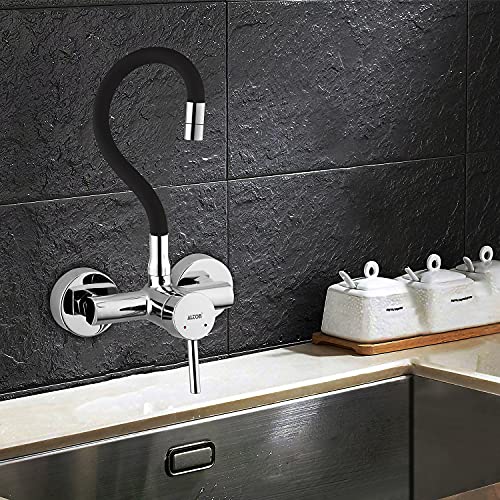 ALTON LEO12131 Brass, Single Lever Sink Mixer with Flexible Swivel Spout, Chrome Finish - Image 4