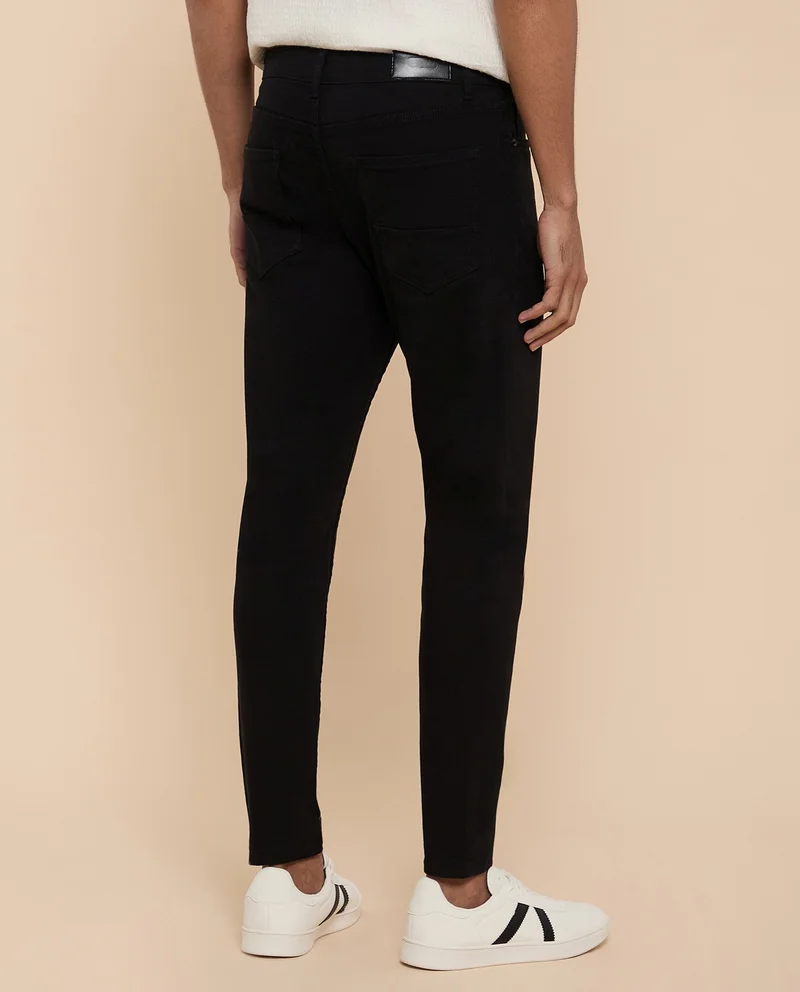 R&b  Solid Slim Fit Jeans with Button Closure for Men | Best Price UAE