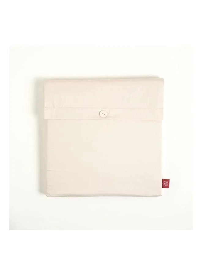 Zsa Zsa Zsu  Solid Cream Double-Size Cotton Satin Elastic Sheet.  | Best Price UAE