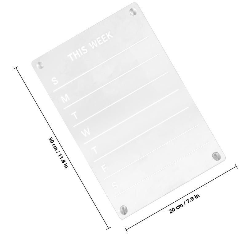 Household Fridge Magnetic Board Reusable Dry Erase Planner Board Transparent Writing Board - Image 2
