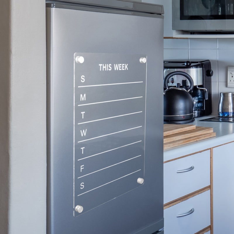 Household Fridge Magnetic Board Reusable Dry Erase Planner Board Transparent Writing Board - Image 3