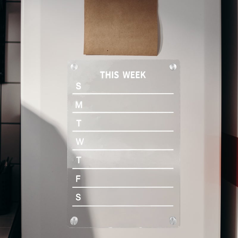 Household Fridge Magnetic Board Reusable Dry Erase Planner Board Transparent Writing Board - Image 4