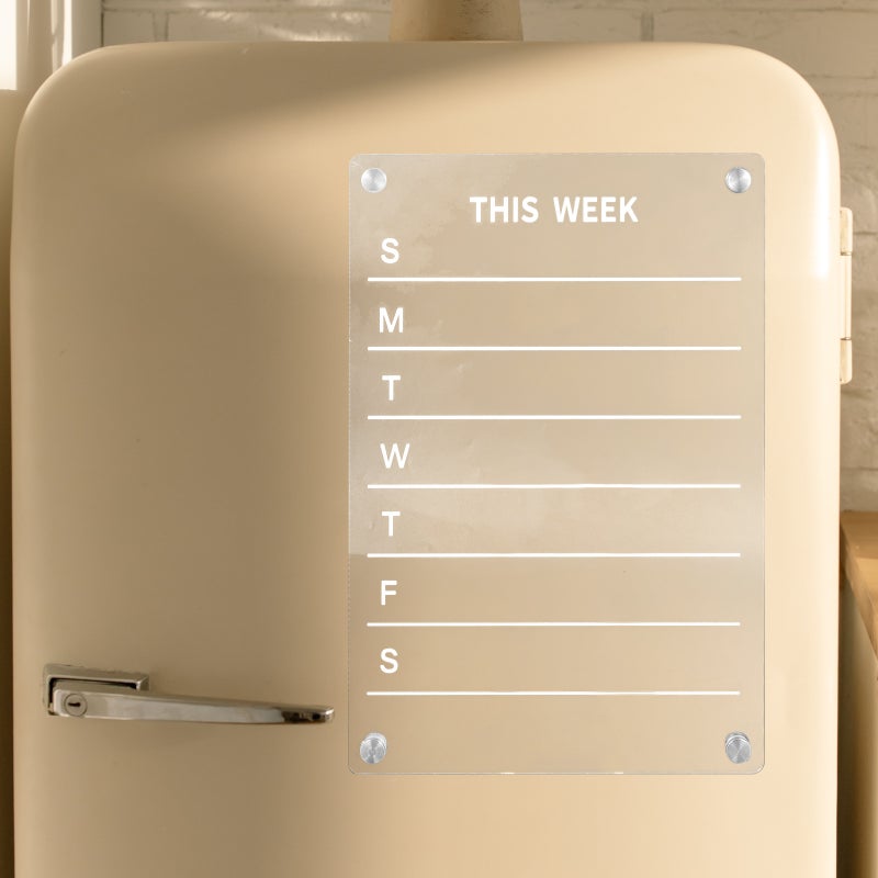 Household Fridge Magnetic Board Reusable Dry Erase Planner Board Transparent Writing Board - Image 5