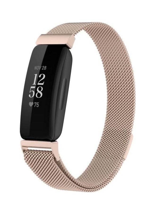NIBEMINENT - Milanese Replacement Wrist Strap Watchband For Fitbit Inspire 2 Gold - Image 1