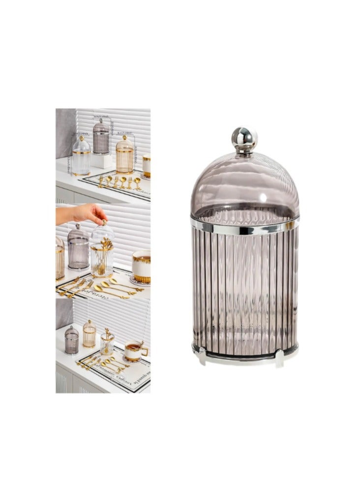 1 Pack Fruit Fork Holder Dessert Fork Home Decor Utensil Holder for Kitchen Counter Grey - Image 2