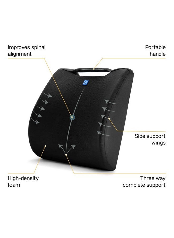 Back Good أورثوسيت من باك جود - مصمم لآلام الظهر | وسادة قطنية قطنية | رغوة مصبوبة صلبة | راحة طوال اليوم (أسود) - Image 3