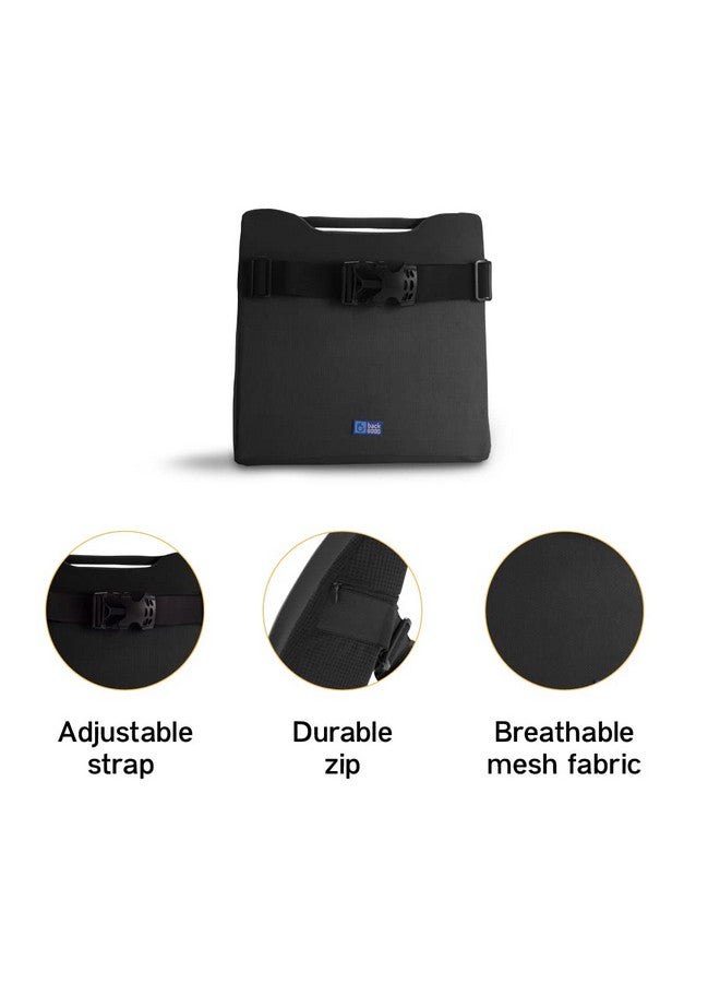 Back Good أورثوسيت من باك جود - مصمم لآلام الظهر | وسادة قطنية قطنية | رغوة مصبوبة صلبة | راحة طوال اليوم (أسود) - Image 4