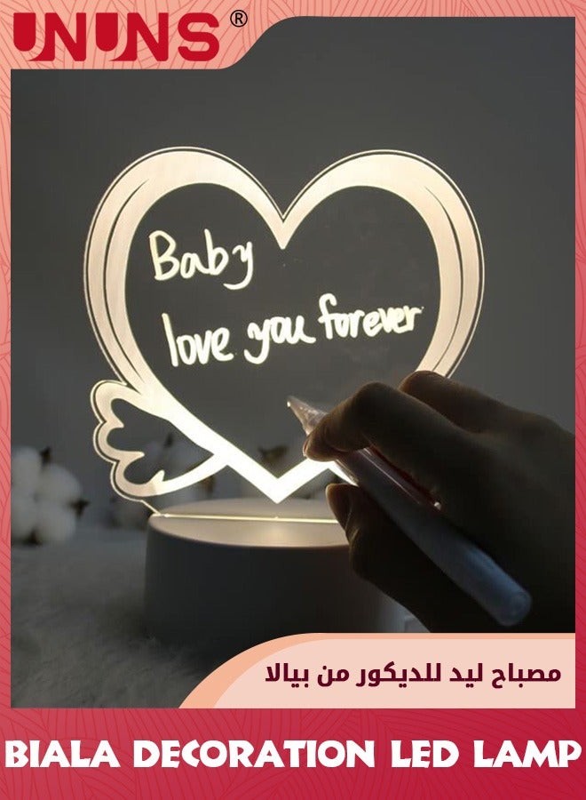 UNUNS هدايا لها/له، لوحة رسائل LED ثلاثية الأبعاد، مصباح مضيء على شكل قلب، مصابيح ليلية لتزيين المكتب، إضاءة ديكور المنزل، هدايا إضاءة ليلية للأطفال والآباء والزوج والزوجة والمرأة والرجل  - Image 1