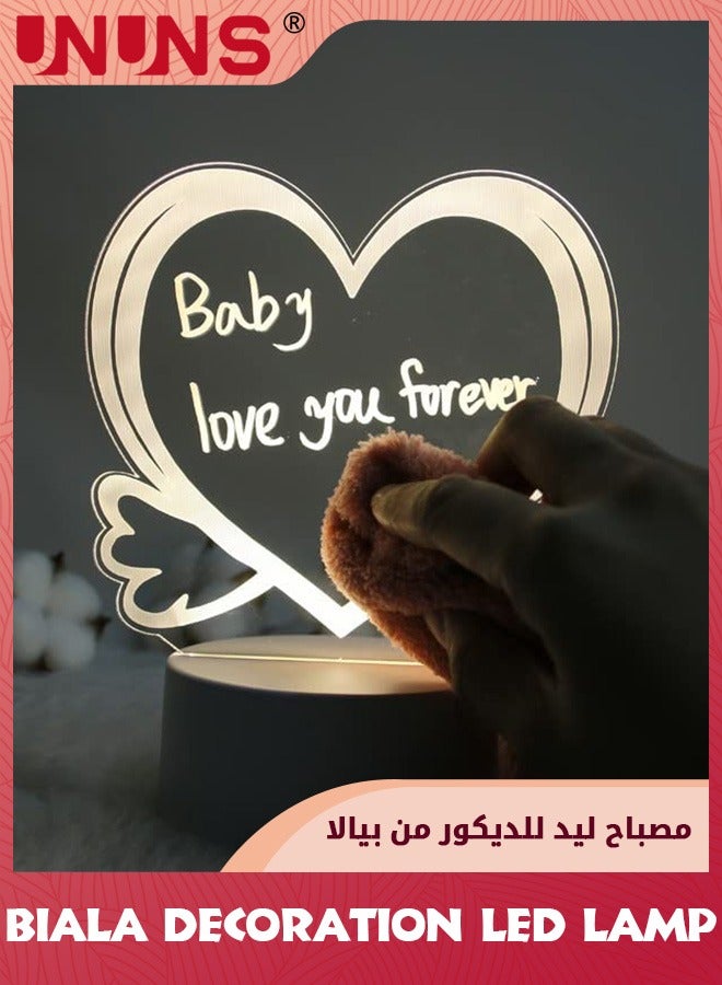 UNUNS هدايا لها/له، لوحة رسائل LED ثلاثية الأبعاد، مصباح مضيء على شكل قلب، مصابيح ليلية لتزيين المكتب، إضاءة ديكور المنزل، هدايا إضاءة ليلية للأطفال والآباء والزوج والزوجة والمرأة والرجل  - Image 4