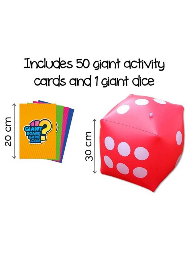 QUOKKA Giant Outdoor Games for Kids Ages 8-12 - Fun Family Game for Kids & Adults with Jumbo Dice - Play Indoor & Outdoor | 250 Challenges | Quick Set Up - Card Trivia Game for Teens Ages 7 10 - Image 2