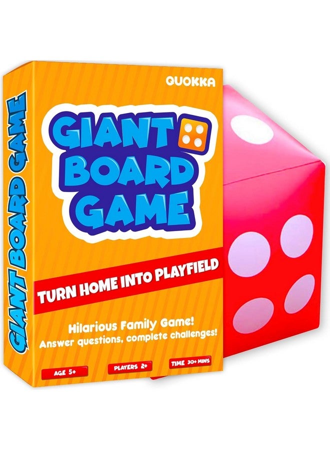 QUOKKA Giant Outdoor Games for Kids Ages 8-12 - Fun Family Game for Kids & Adults with Jumbo Dice - Play Indoor & Outdoor | 250 Challenges | Quick Set Up - Card Trivia Game for Teens Ages 7 10 - Image 1