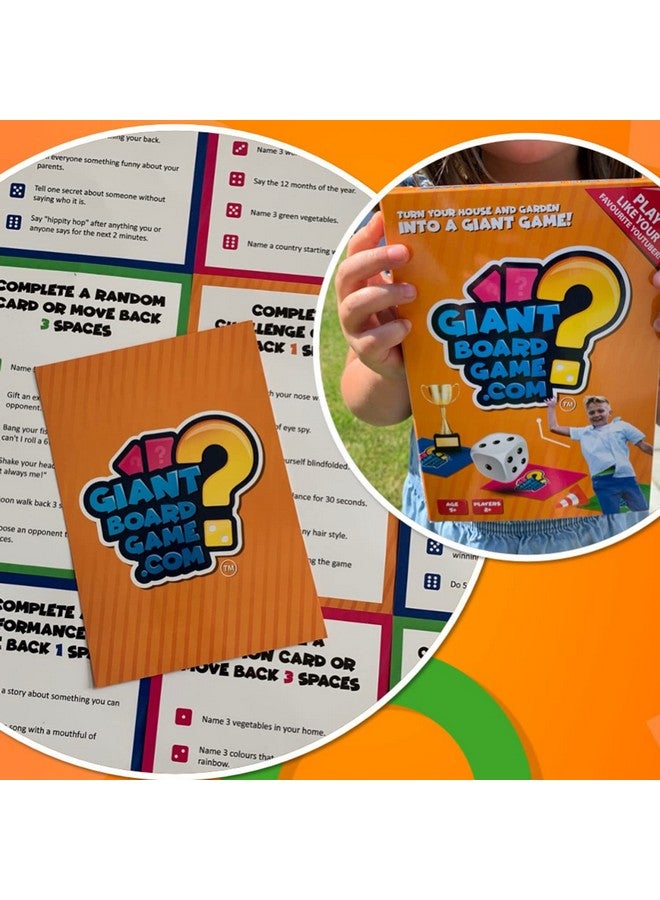 QUOKKA Giant Outdoor Games for Kids Ages 8-12 - Fun Family Game for Kids & Adults with Jumbo Dice - Play Indoor & Outdoor | 250 Challenges | Quick Set Up - Card Trivia Game for Teens Ages 7 10 - Image 3
