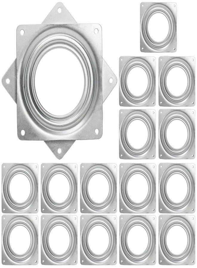 Fasmov 16 Pack 4-Inch Lazy Susan Turntable Bearings, 5/16” Thick Swivel Plate for Serving Trays, Kitchen Cabinet, Craft Project, Makeup Holder, Silver - Image 1