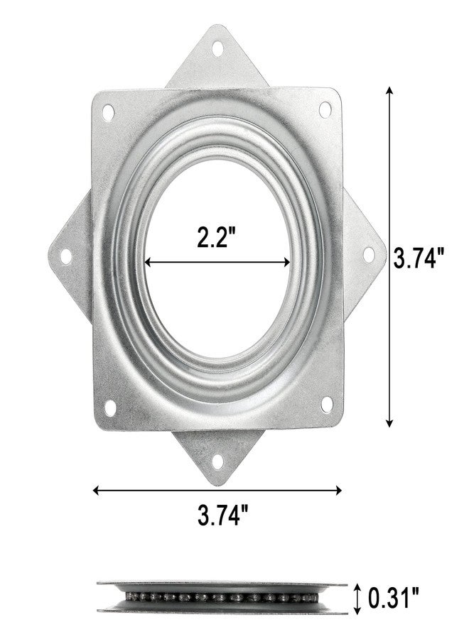 Fasmov 16 Pack 4-Inch Lazy Susan Turntable Bearings, 5/16” Thick Swivel Plate for Serving Trays, Kitchen Cabinet, Craft Project, Makeup Holder, Silver - Image 3