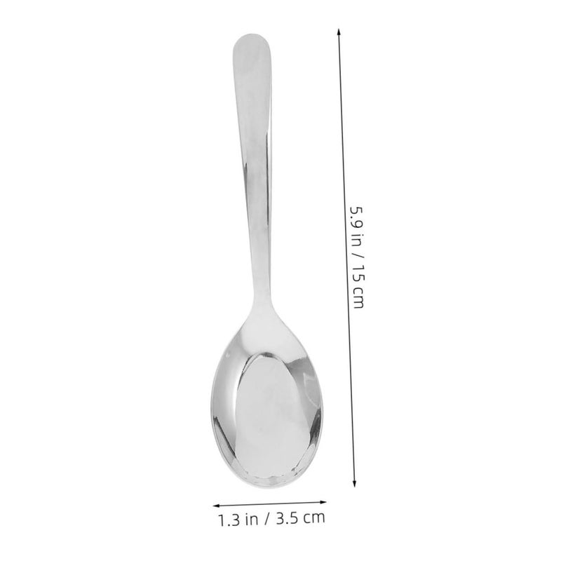 2Pcs Stainless Steel Serving Spoons Long Handle Flat Bottom for Hotel Household Kitchen Use - Image 3