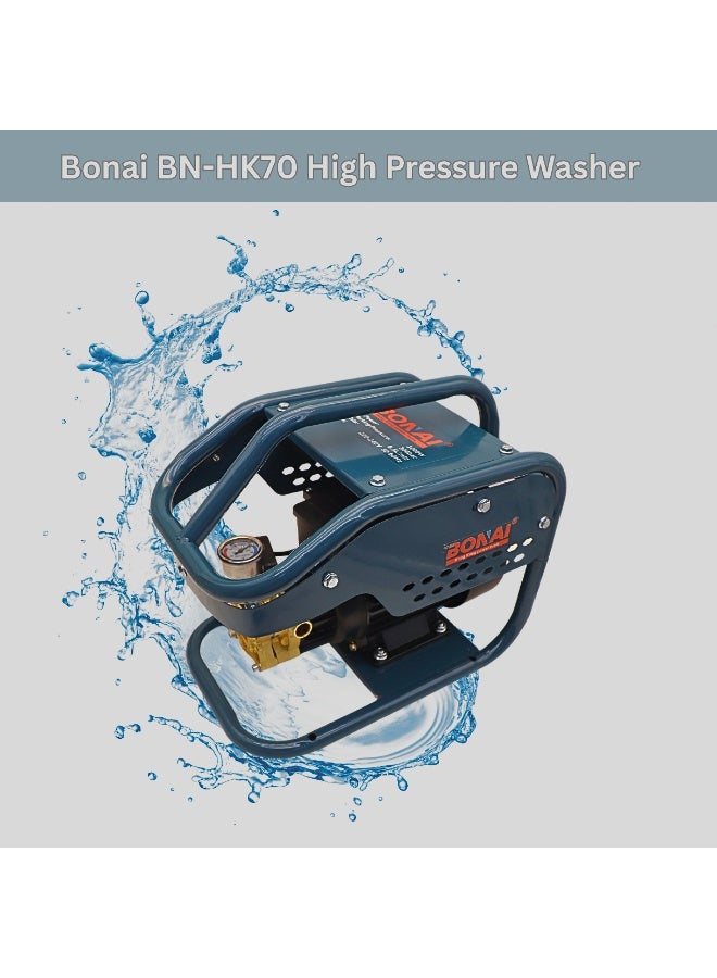 BONAI High Pressure Washer 3000W Electric Power Cleaner, 300 Bar Jet Spray Machine with Adjustable Nozzle, Self-Priming Pump, Auto Shut-Off, Overheat Protection, 8.5L/Min Flow, BN-HK70 - Image 2