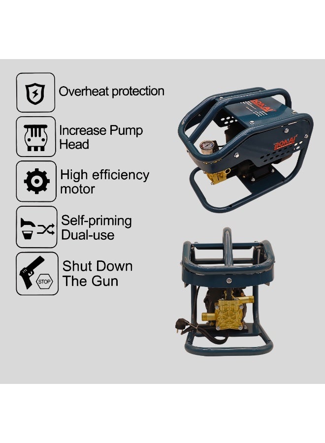 BONAI High Pressure Washer 3000W Electric Power Cleaner, 300 Bar Jet Spray Machine with Adjustable Nozzle, Self-Priming Pump, Auto Shut-Off, Overheat Protection, 8.5L/Min Flow, BN-HK70 - Image 5
