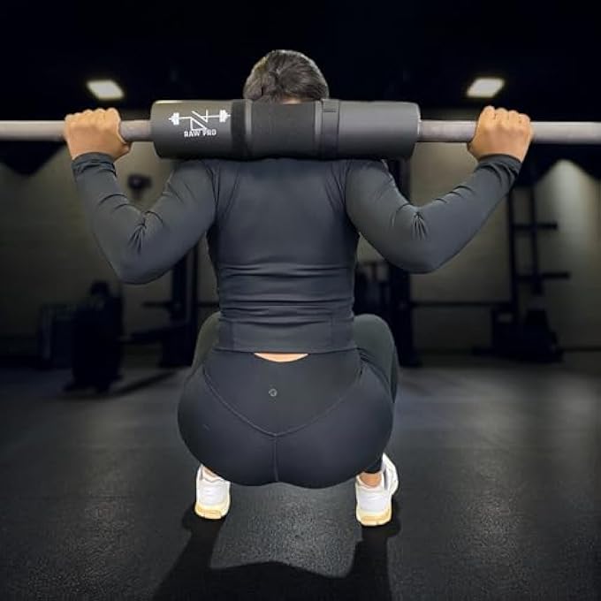 rayihni Foam Barbell Pad For Squats And Hip Thrusts | Black Protective Cushion For Weightlifting Comfort And Support | Non-Slip Design For Olympic Bars - Image 5