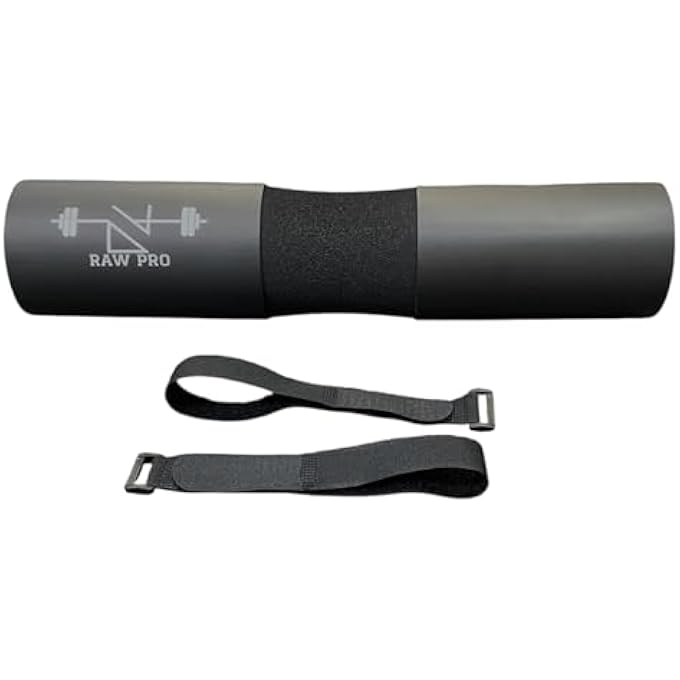 rayihni Foam Barbell Pad For Squats And Hip Thrusts | Black Protective Cushion For Weightlifting Comfort And Support | Non-Slip Design For Olympic Bars - Image 1