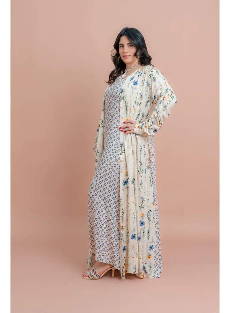 IKKXA Blossom Drape Two-Piece Set IK080 Beige