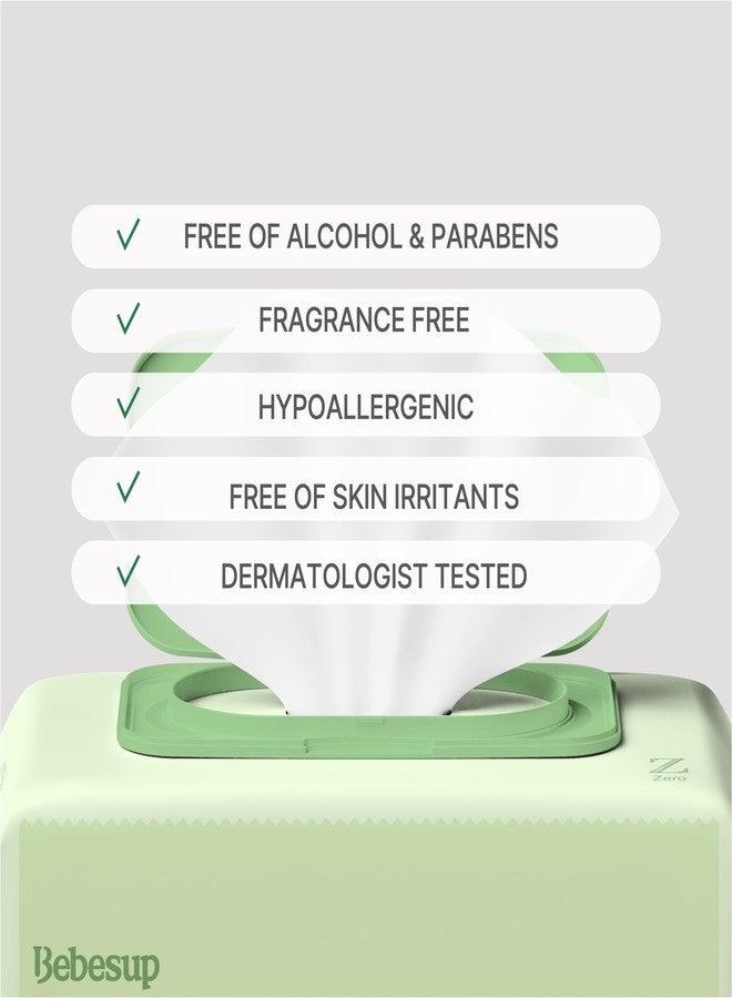 BEBESUP- Korea’s #1 Zero Harsh Chemicals Baby Wipes- Water Based Hypoallergenic Unscented Extra-Thick Organic baby wipes for sensitive skin Zero skin irritants Flip-Top 640 Count (8 Packs) - Image 5