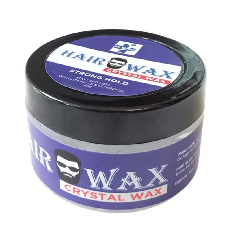 Dr Kleenz Crystal Hair Wax  Strong Hold  Vitamin Enriched  Hair Styling Wax 100 gm 50 Gm x 2 - Image 3