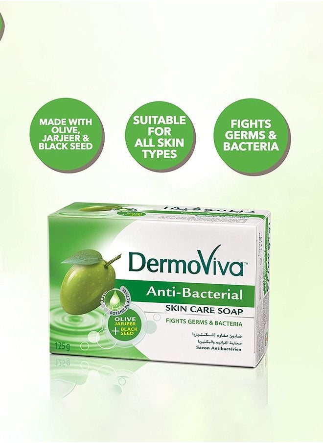 DermoViva - Dermoviva Antibacterial Soap | Fights Germs Effectively | Provides Intensive Nourishment and Protection to Your Skin - 125g (Pack of 3) - Image 1