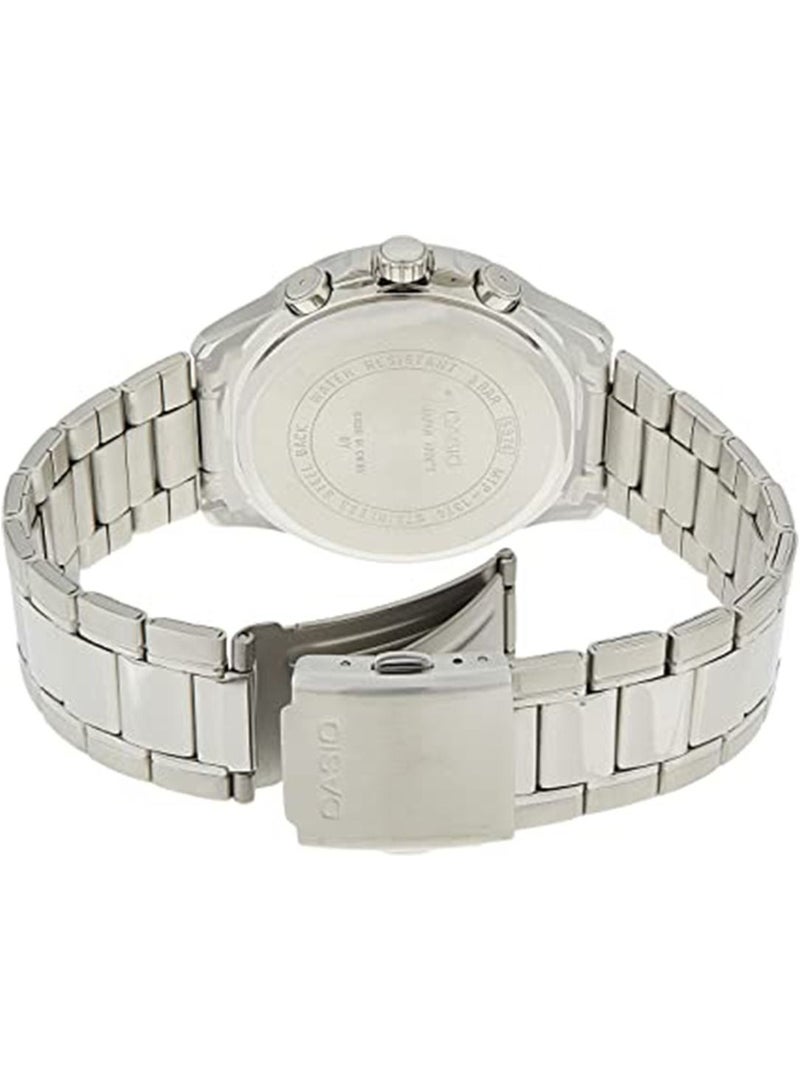 CASIO Men's Water Resistant Chronograph Watch MTP-1374D-5AVDF - 47 mm - Silver - Image 2