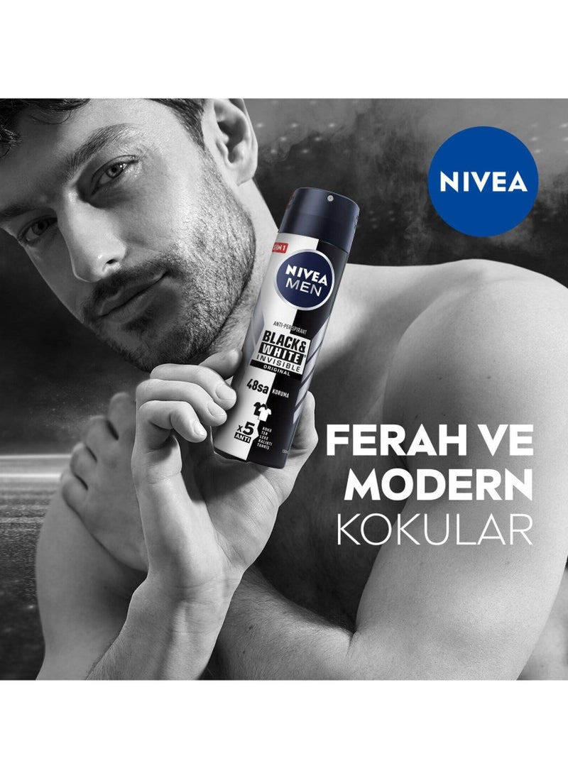 Nivea Antiperspirant Spray For Men Black & White Invisible Protection Original 150 Ml  (May vary package) - pzsku/Z500DD0C382B7875F5A86Z/45/_/1730041716/0a58a10a-d3ad-4968-9616-39c914c17c0e