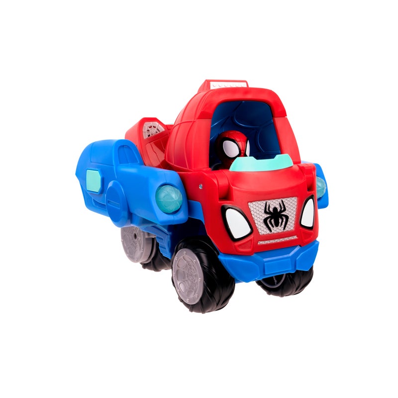 MARVEL Spidey N Friends Transforming Web Wave-Cruiser Play Vehicle - Transforms from Land to Sea Mode | Not Intended for Play in Actual Water | Marvel | Spiderman | Toy Vehicle | Toy Car | Collectible Toys | Encourages Imaginative Play & Motor Skills Development | Gift for Kids & Toddlers - Image 2