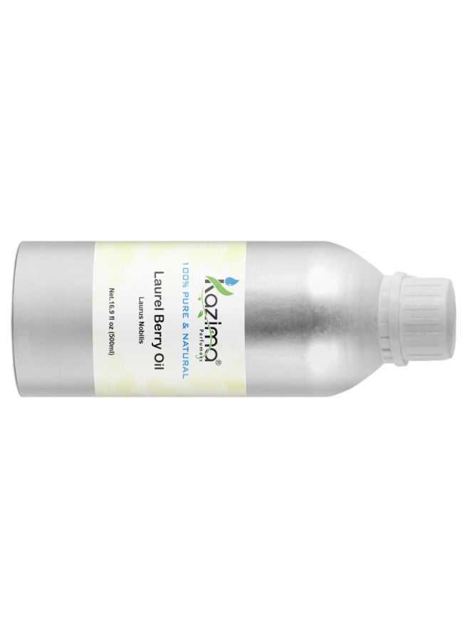 كازيما زيت كازيما (KAZIMA) العطري المستخلص من ثمار الغار - زيت نقي وطبيعي وغير مخفف بنسبة 100% للعناية بالبشرة والشعر، 500 مل - Image 2
