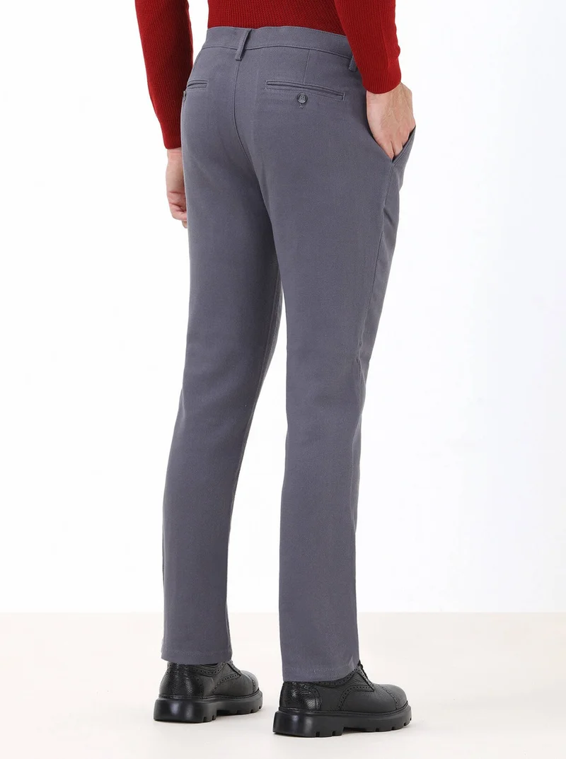 كيب Anthracite Woven Casual Cotton Blend Trousers