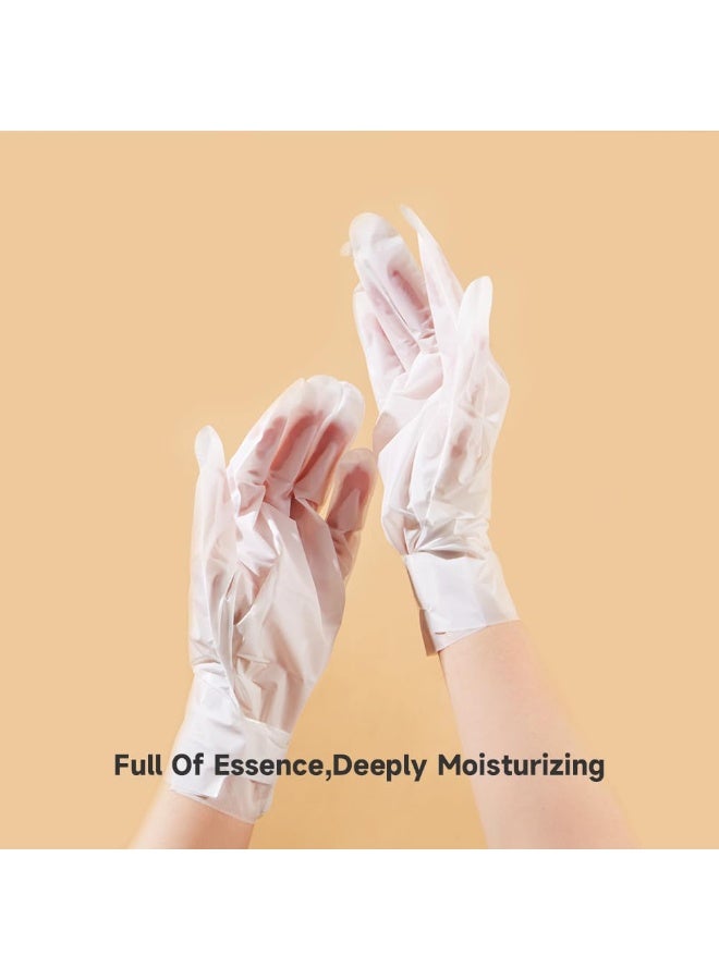 NOVAL RED NAIL DESIGN Hand Masks Moisturizing Gloves with Collagen & Keratin for Nail Spa Salon (5 Pairs - Image 4