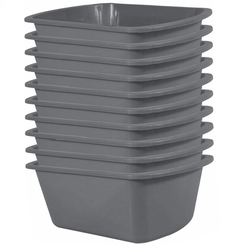 Wash Basins  Rectangular Plastic Hospital Bedside Soaking Tub 10 Pack Small 7 Quart Graduated Bucket  Portable Washbasin for Washing Cleaning Foot Bath Washing Dishes Face Cleansing Bowl