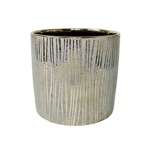 Fox & Fern Premium Ceramic Planter for Vibrant Garden | Enhance The Ambiance of Your Home, Office or Garden (Dia. 5Inch) (GA133B-075-GG) - Image 1