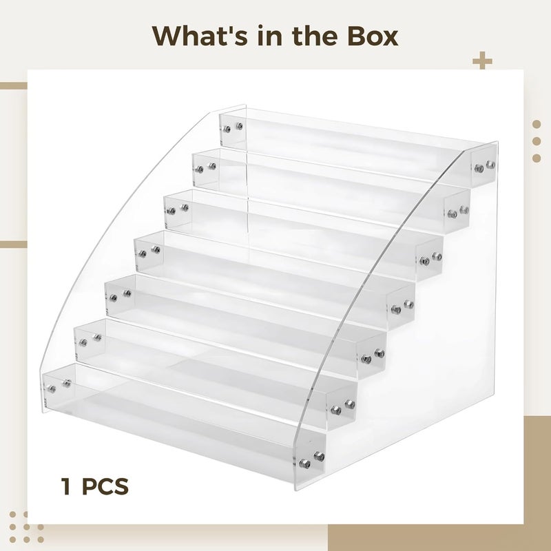 Acrylic Paint Organizer With Seven Layers, Clear Paint Desktop Rack, Hobby Craft Paint Storage Holder Fitting 2 Oz Bottles - Image 5